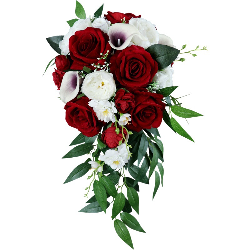 European-style wedding bride water drop holding flower wedding simulation bouquet photo props Amazon factory in stock wholesale