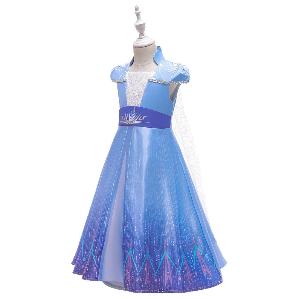 Picture of 2025 European and American Frozen 2 Elsa Princess Puff Dress Elsa Children's Dress Cosplay Performance