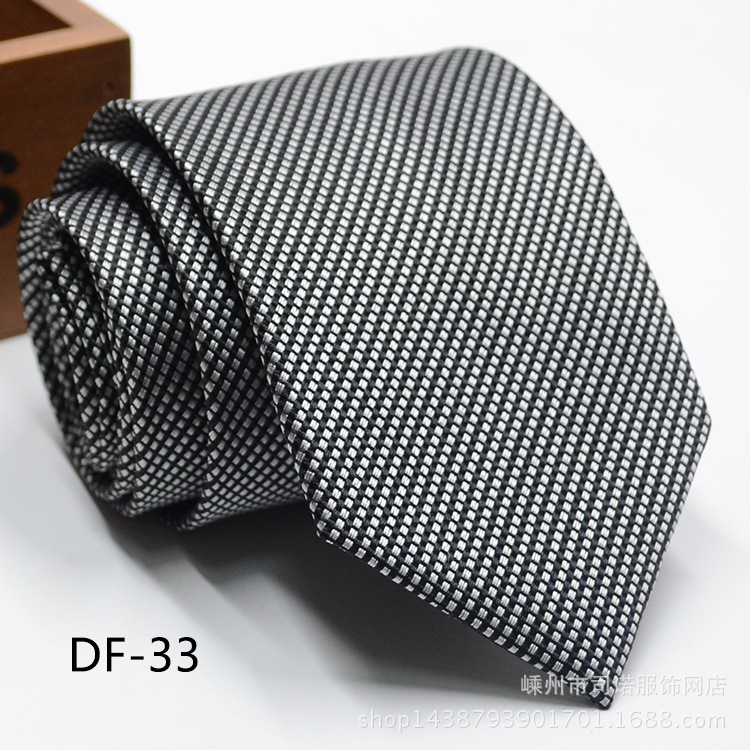 Picture of Tie business formal men's tie polyester yarn Arrow 8cm business tie