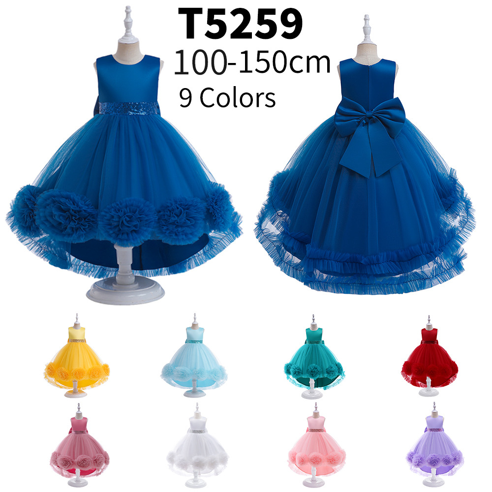 Cross-Border Cross-Border Summer Girls Princess Dress New Dress Mesh Baby Girl Children's Children's Day Performance Dress