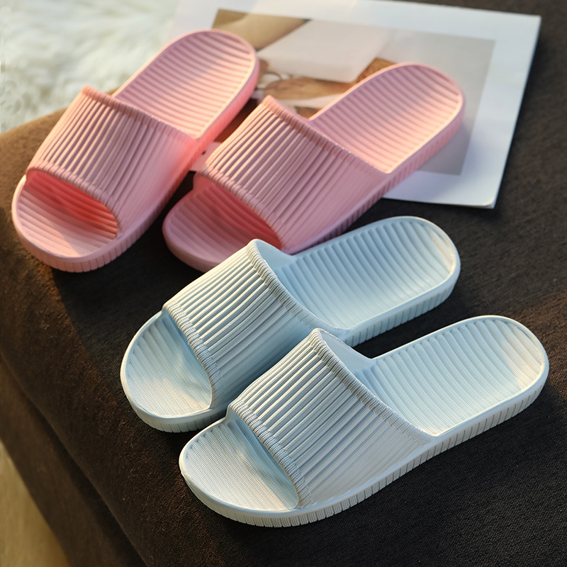 Picture of Slippers Women's Summer Household Indoor Thick Bottom Couple Men's Home Slip-on Bath Non-slip Bathroom Soft Bottom Home Slippers