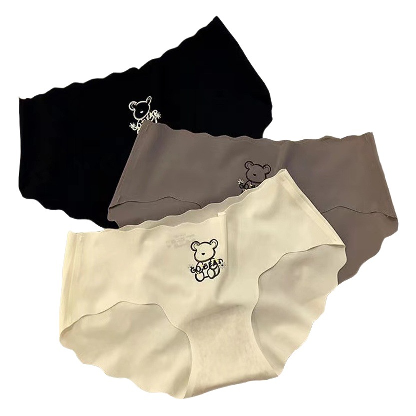 Ice Silk Traceless Underwear Women's Summer Thin Mulberry Silk Pure Sexy Semi-Translucent Young Girl's Mask Pants