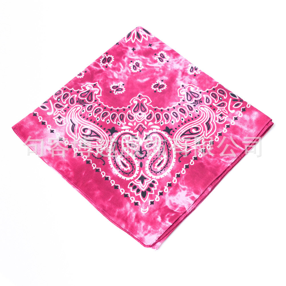 Picture of Cross-Border Outdoor Multi-Functional Hip-Hop Hip-Hop Cotton Headscarf Tie-Dyed Paisley Sunflower Square Scarf Bandana