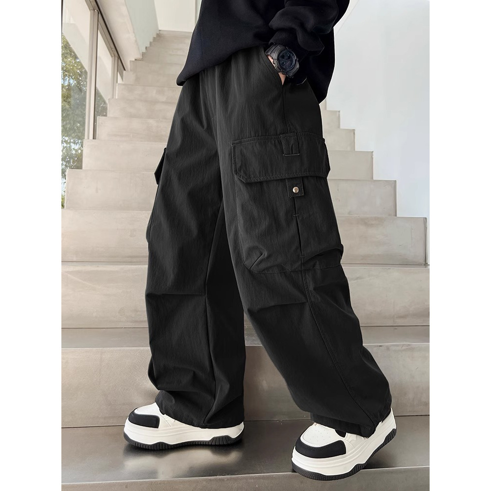 Picture of Children's Fashion Sports Pants 2025 Spring and Autumn New Style Middle and Large Children's Casual Pants Boys' Wide Leg Workwear Long Pants