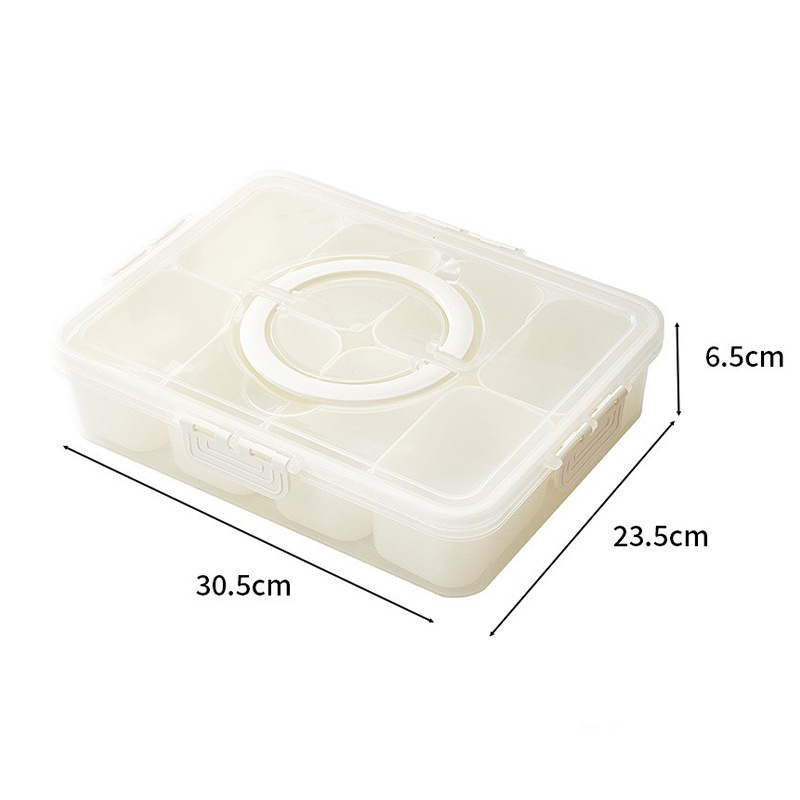 Picture of Cross-border Food Grade Sealed Fruit Salad Preservation Box Bento Box Eight-compartment Storage Box Portable Refrigerator Storage Box