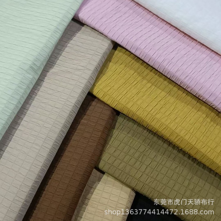 New Woven Polyester Plaid Small Plaid Jacquard Cloth Fondenge Casual Clothing Shoes and Hats Fabric
