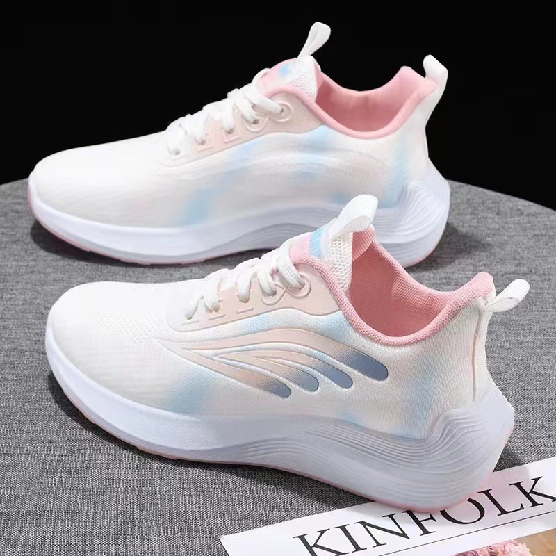 New shoes women spring sneaker female students fly woven mesh travel casual shoes breathable trend shoes wholesale