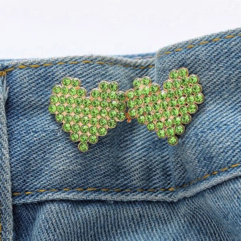 Picture of Chinese Knot Waist Buckle Pair Buckle Flat Bottom Removable Nail-free Seam-free Button Girl's Trouser Skirt Waist Size Change Artifact