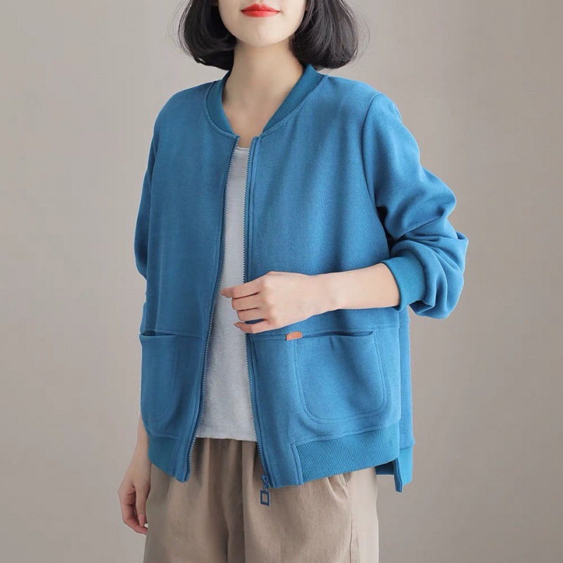 Picture of Sweater women's 2021 new pure cotton sweater cardigan coat Women's Spring and Autumn New 2021 Korean style loose plus size simple