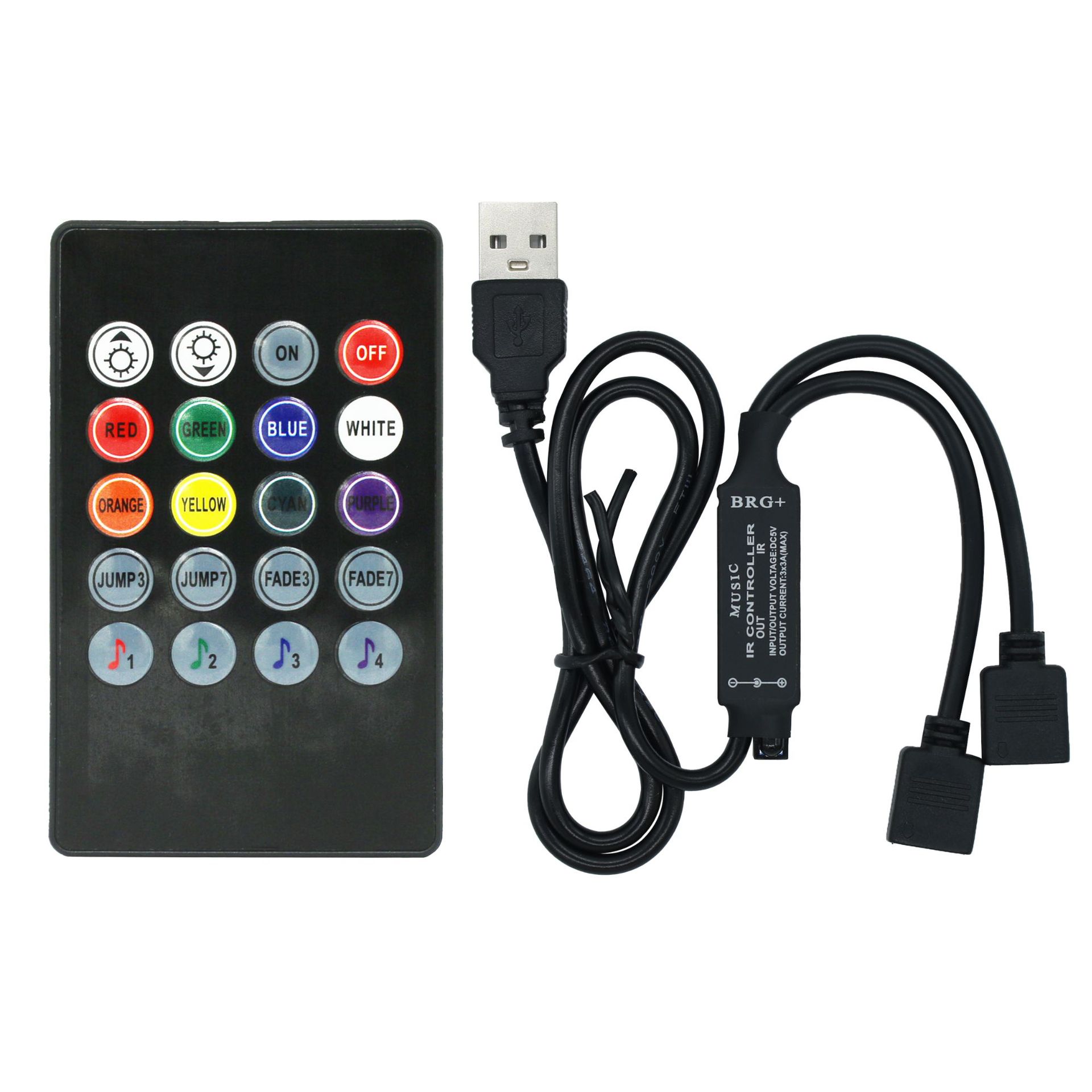 Picture of Wireless infrared remote control rgb light with remote controller 20 key music remote control light bar music controller