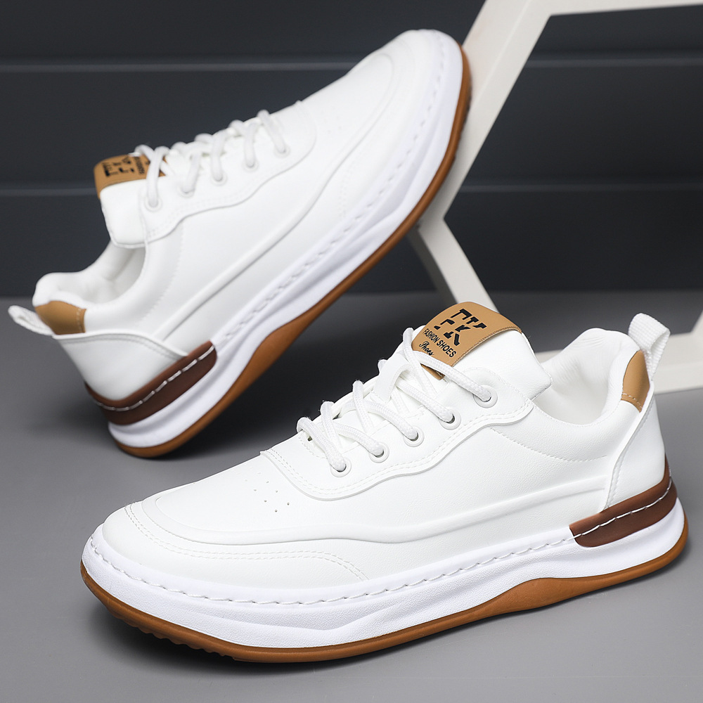 Men's Casual Shoes New Fashion All-match Breathable Sneakers Insole Soft Not Tired Men's Shoes Flat White Shoes Sports