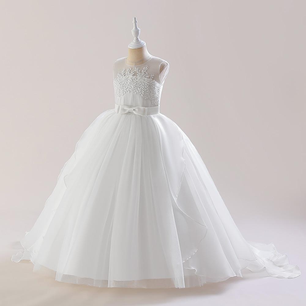 Picture of Cross-border Children's Dress Long Dress Poncho Girl's Princess Wedding Dress Banquet Host Evening Dress Catwalk Performance Dress
