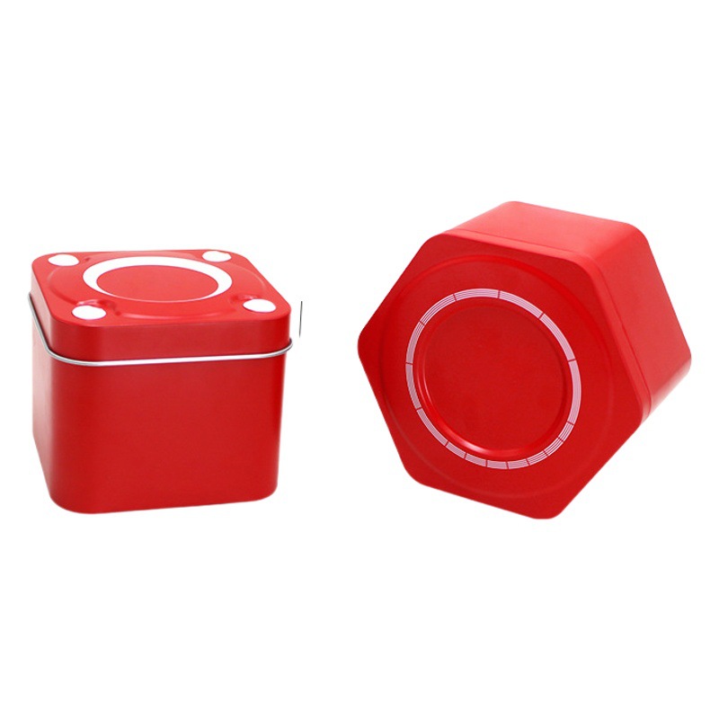 Square watch iron box 90*90 small size silver jewelry iron box packaging tinplate box custom metal gift empty can