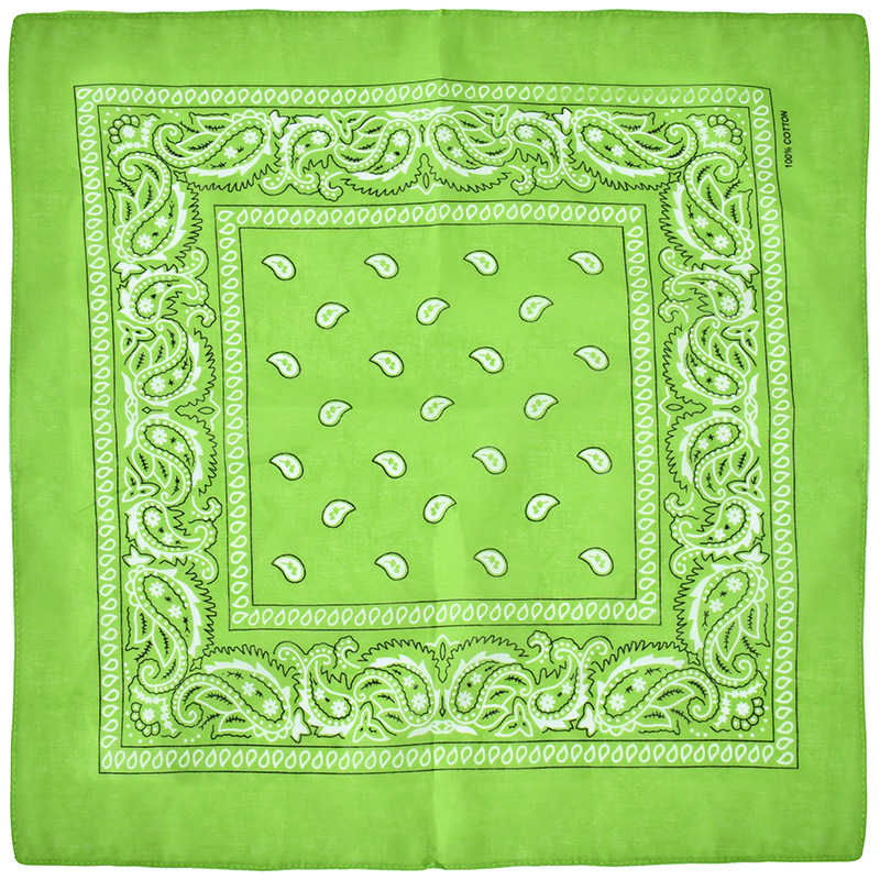 Picture of Factory Wholesale European and American Cashew Flower Square Scarf Outdoor Sports Cycling Hip-Hop Spot Pure Cotton Insect Printed Headscarf