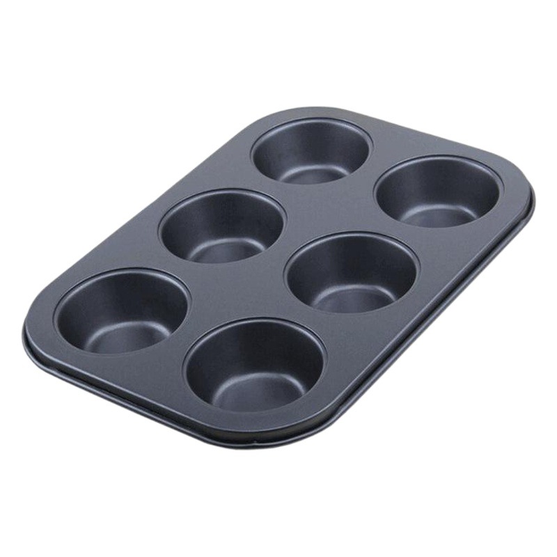 6 even cake non-stick mold DIY muffin cake/silk cake/anhydrous cake baking tray factory outlet