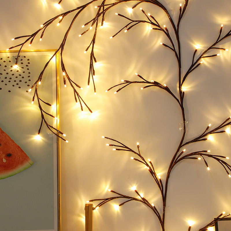 LED Simulation Vine Branch Vine Light Room Atmosphere Decoration Model Light Holiday Wedding Arrangement Christmas Tree Light