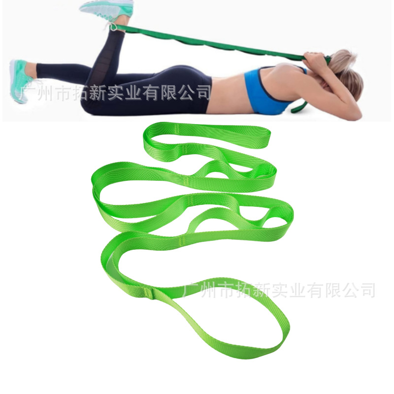 Manufacturers in stock supply yoga stretch belt yoga dance lift exercise rehabilitation training multi-loop stretch belt