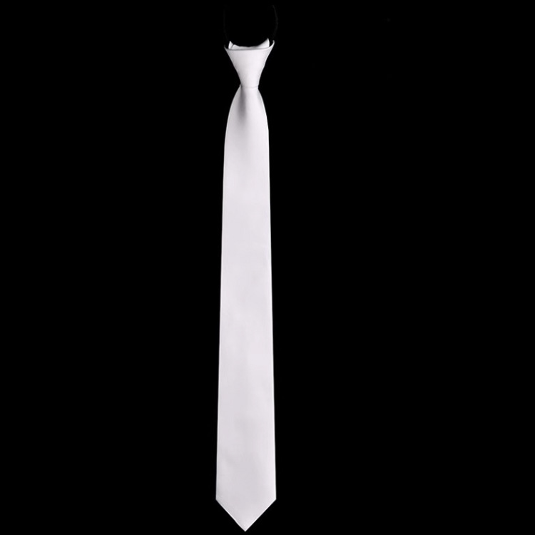 Picture of Tie men's zipper tie 5cm lazy solid color student dress Navy Red black wedding easy to pull factory wholesale