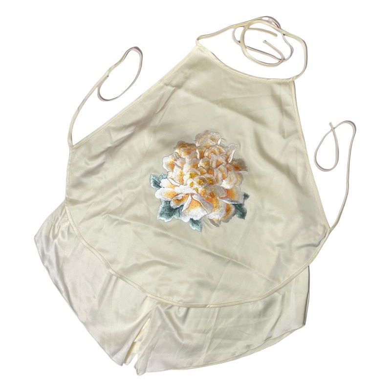 Heavy Embroidery Bellyband Suzhou Embroidery Bellyband Chinese Style Underwear Women's Home Clothes Pajamas suit Antique Style Inner Sling