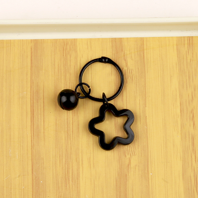 Picture of Korean Style Hyun-a Small Fresh Color Small Flower Bell Keychain Tanabata Gift Key Ring Bag Women's Hanging Accessories