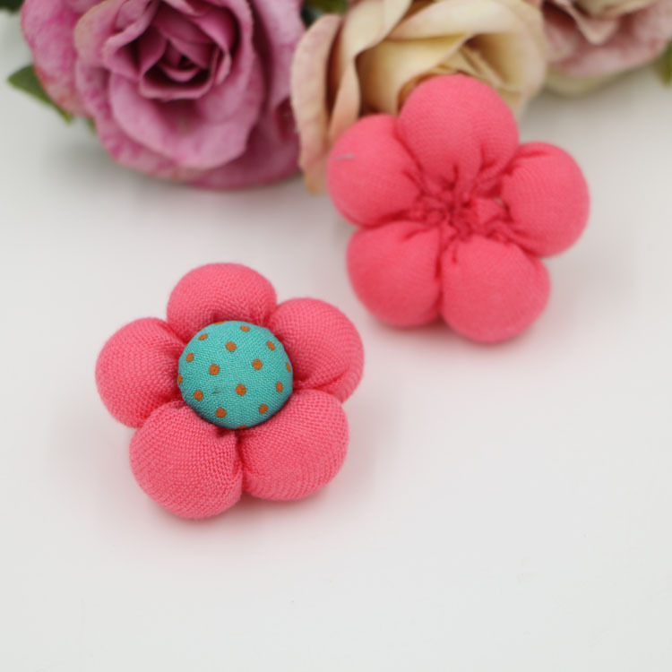 Picture of Handmade DIY jewelry accessories children hair accessories material wholesale baby hairpin fabric pumpkin flower shoes flower decoration