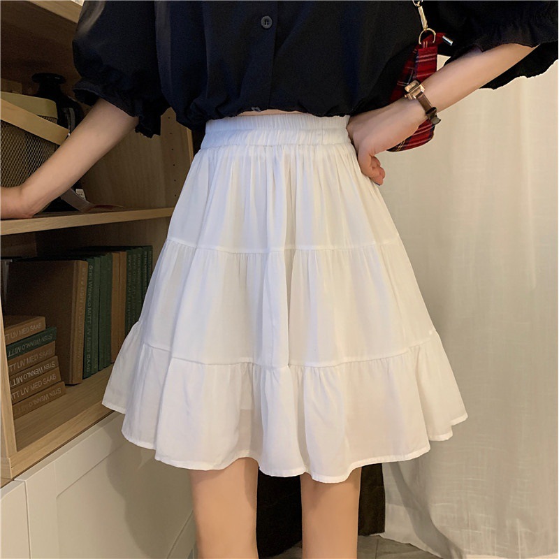 Skirt 2022 Spring New Women's Korean Fashion Western Style High Waist Skirt Loose A- line Skirt for Summer