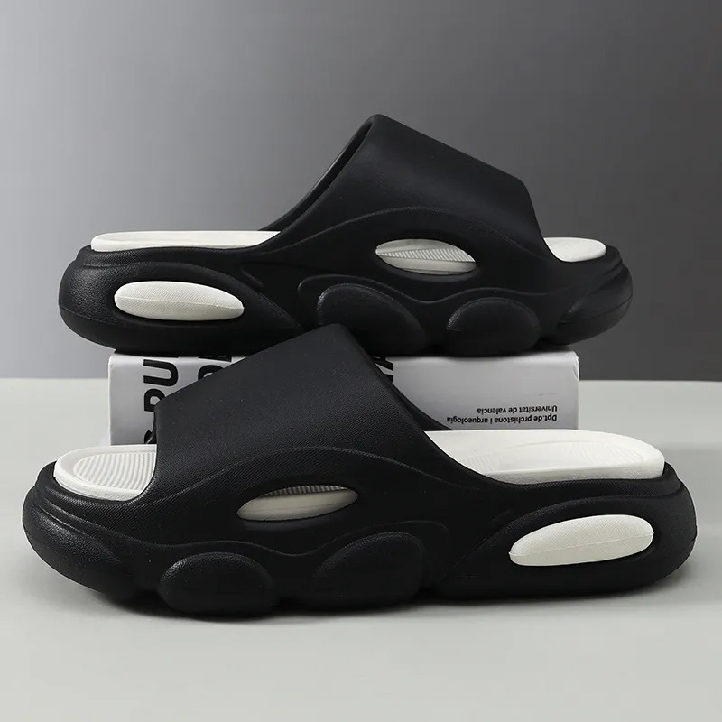 Picture of Stepping on excrement feeling thick-soled EVA men's slippers online popular popular sports soft-soled deodorant non-slip wear-resistant lovers one-word drag