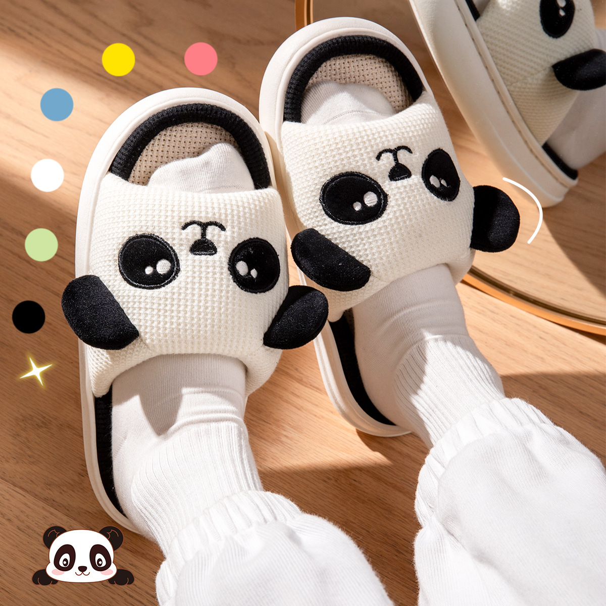 Linen Slippers Men's Spring and Autumn Indoor Home Quiet Home Use Four Seasons Cotton Linen Slippers Women's New Winter and Summer