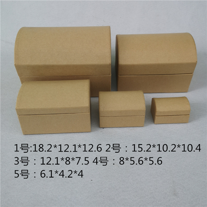 Arch-Shaped DIY Kraft Paper Box Fsc Painting Graffiti Treasure Box Treasure Chest Pirate Box Baking Gift Box Cake