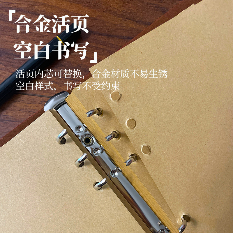 Picture of A6 loose-leaf strap hand account notebook enterprise customization A7 hand Account Office notebook private notebook logo customization