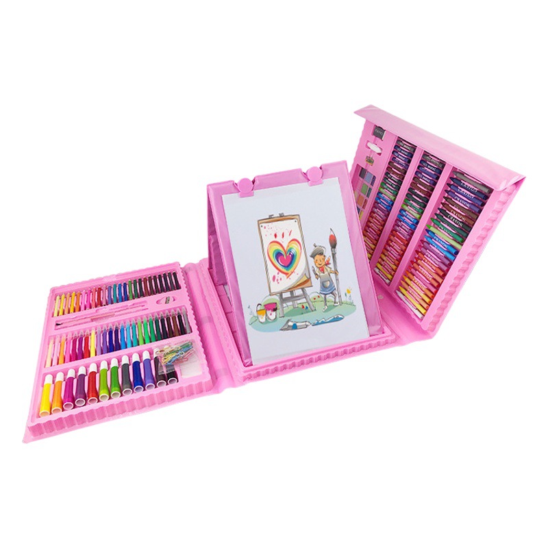 Foreign Trade Watercolorful Pen Set Student Kidsren's Painting Tools Art Painting Box Colorful Pen Full Set of Brush Gift Box
