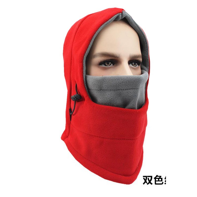Two-color winter outdoor polar fleece multifunctional headgear fleece mask CS windproof warm ski headgear mask cap