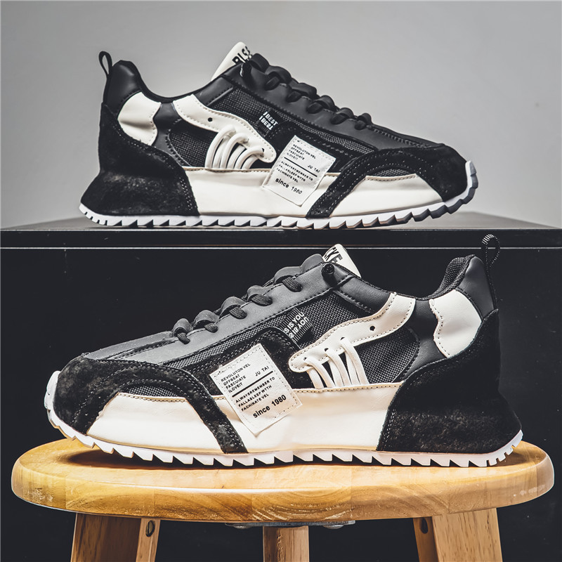 Picture of Spring Mesh Sole Sneakers 2025 New Color Matching Trbottomyy Elastic Band Footwear Breathable Casual Dad Men's Shoes
