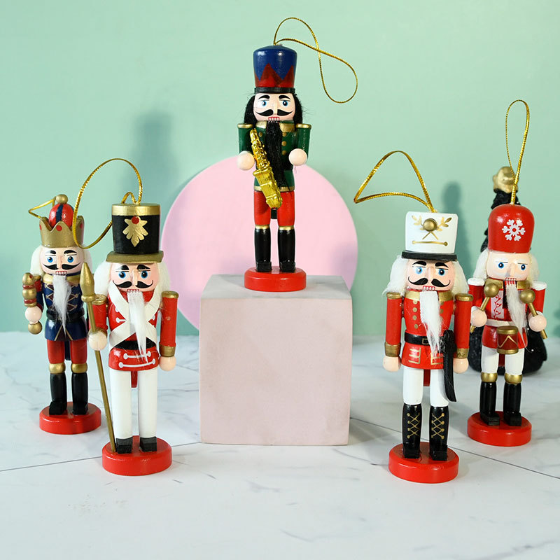 Spot 13cm set saxophone Nutcracker Christmas decoration European-style set of five home ornaments puppet