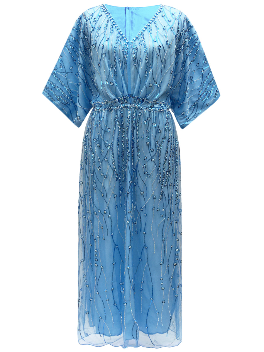 Cross-border European and American 1920 Vintage Evening Dress Heavy Industry Beaded Sequin Dress Banquet Ball Party dress