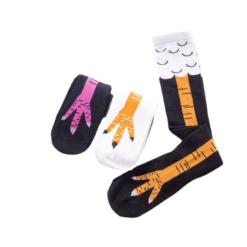 Chicken Foot Socks Douyin Zhao Lusi Yang Di's Same Style Funny Stylish Slimming Leg Stylish Funny Strange Chicken Claw Socks Long Socks
