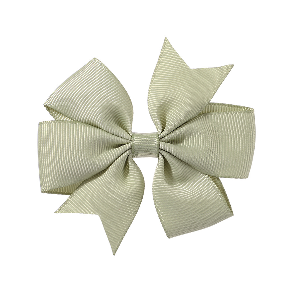 Picture of 53 Colors Amazon Hot Selling Six-Ear Pure Color Ribbed Fishtail Bow Hairpin Hair Accessories Kidsren's Headwear 564