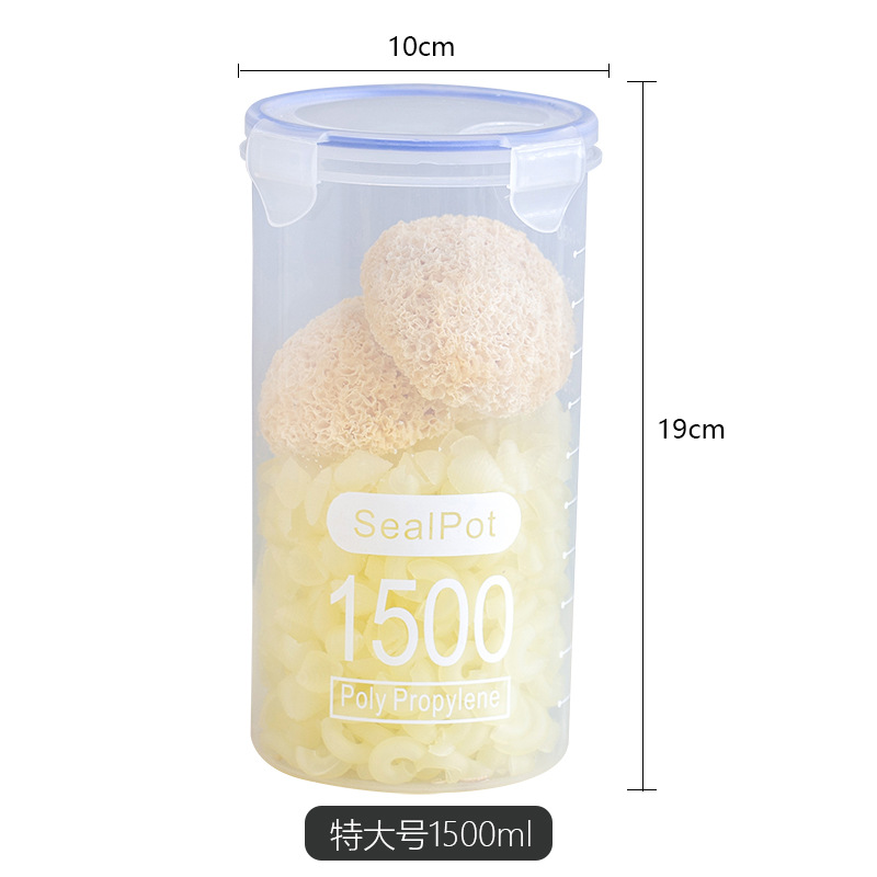 Picture of Large Sealed Transparent Plastic Sealed Jar Milk Powder Jar Food Jar Kitchen Grain Storage Box Storage Jar
