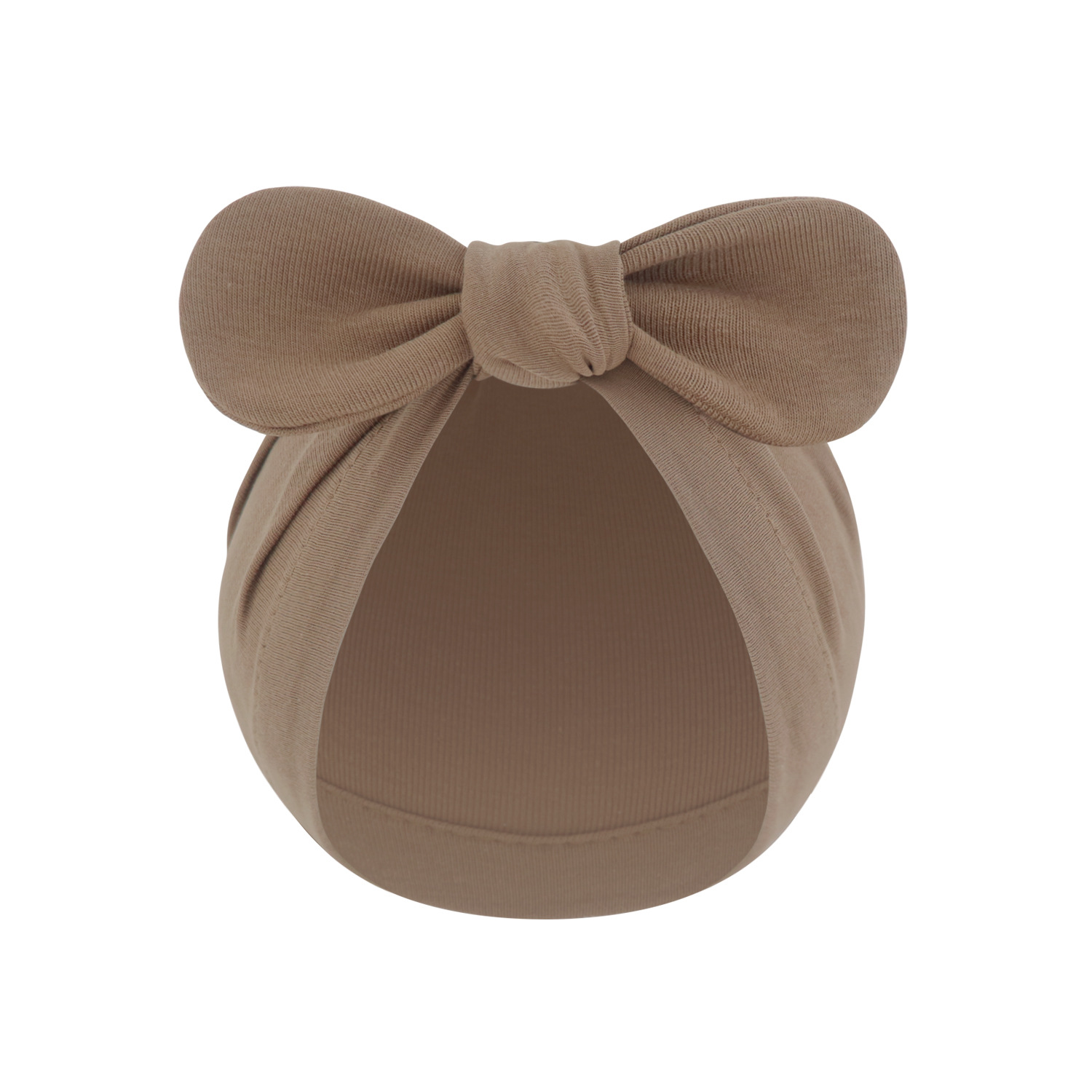 Picture of New children's solid color turtle cap baby Indian cap baby ball knotted cap ins Europe and America wholesale rabbit ear cap