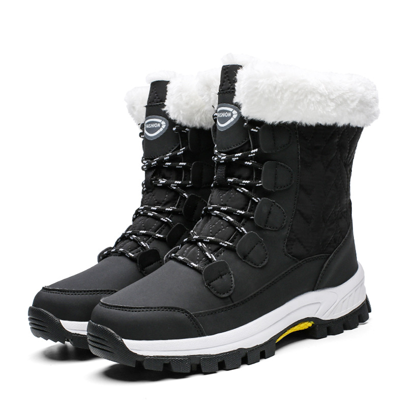 2025 Northeast Large Size Snow Boots for Women Outdoor Travel High-Top Cotton Shoes Women's Independent Mid-Calf Boots Winter Amazon