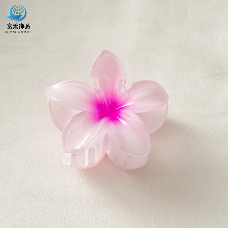 Picture of Cross-border egg flower clip large high-grade gradient Flower hairpin back head updo ponytail shark clip headdress