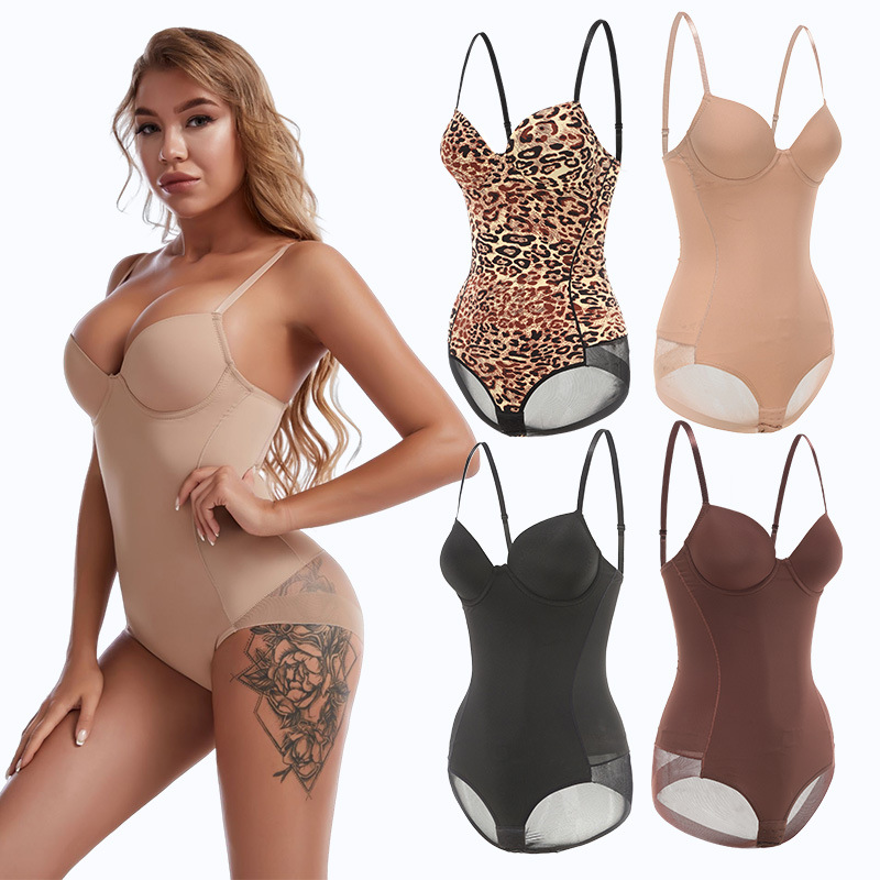 Plus size body shaping clothes postpartum belly belt bra adjustable chest support body shaping clothes belly contracting waist corset one-piece