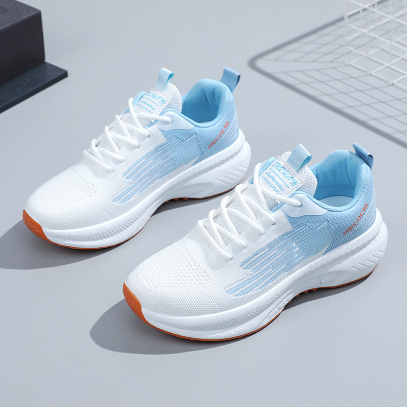 Picture of Women's Shoes, Casual Shoes, White Shoes, Foreign Trade Fly-Knit Running Shoes, Fashionable Spring New Breathable Casual Sports Shoes for Women