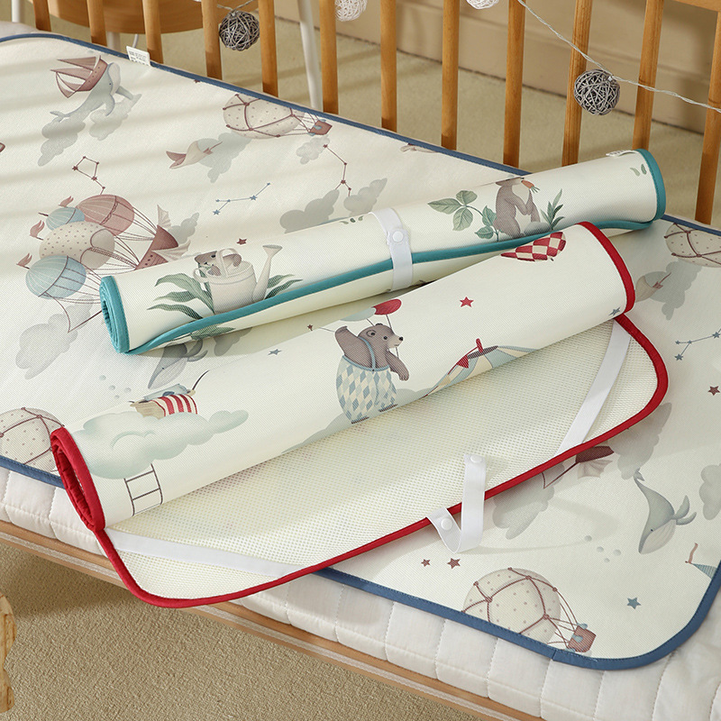 Picture of Baby mat class a ice silk cold mat breathable sweat-absorbent ice silk baby single newborn stroller mat children's car mat