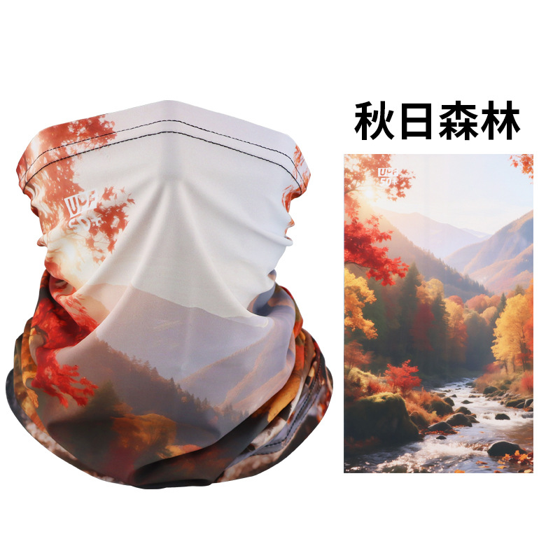 Picture of Sunscreen Mask Riding Sunscreen Collar Men's and Women's Fishing Ice Silk Magic Scarf Summer Scarf Thin Scarf