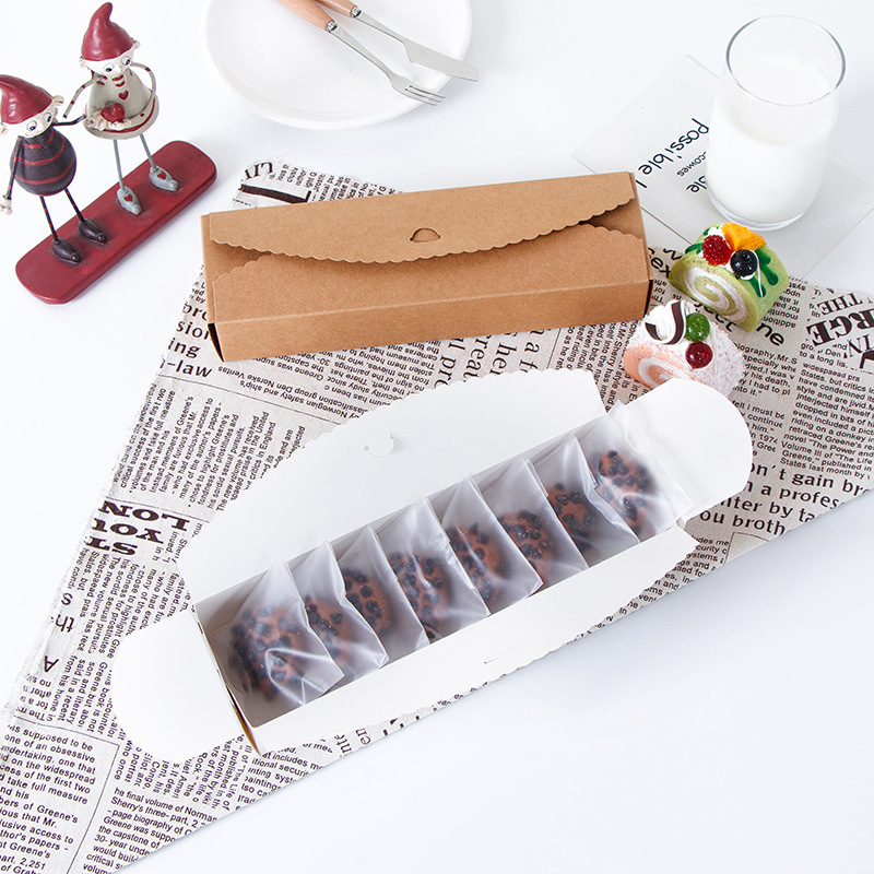 Picture of Wholesale supply cowhide strip baking carton moon cake cranberry biscuit chocolate box available in stock