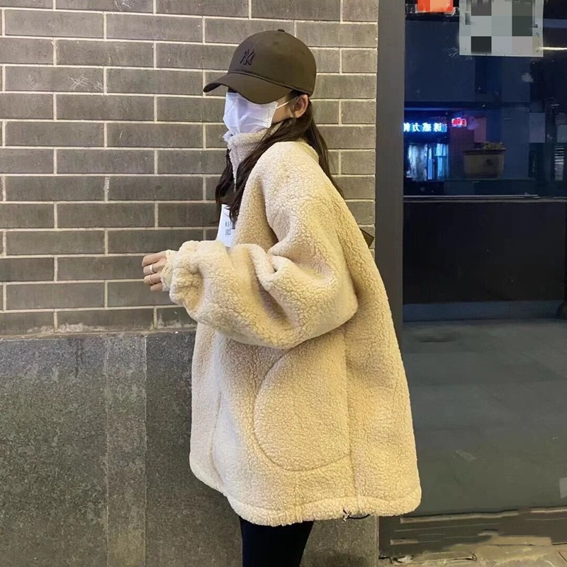 Picture of Lamb Wool Coat Women's Autumn and Winter Small High-end Thickened Top Korean Fleece 2023 New Coat