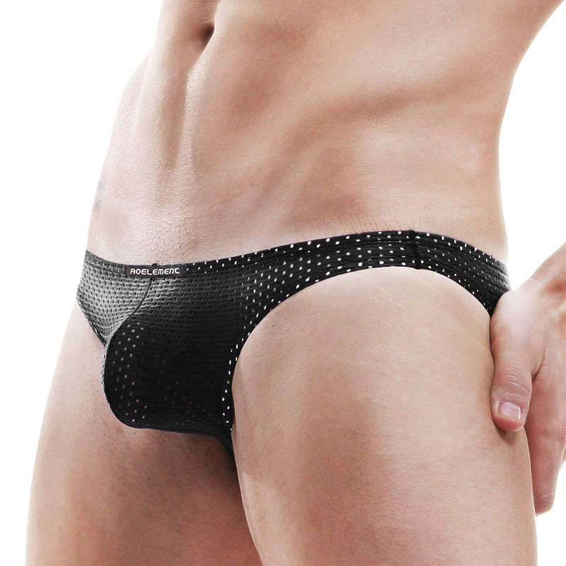 Tight Ice Silk Transparent Underwear Men's Small Triangle Pants Mesh Eye Sexy Youth Underpants Breathable Trendy Thin Shorts