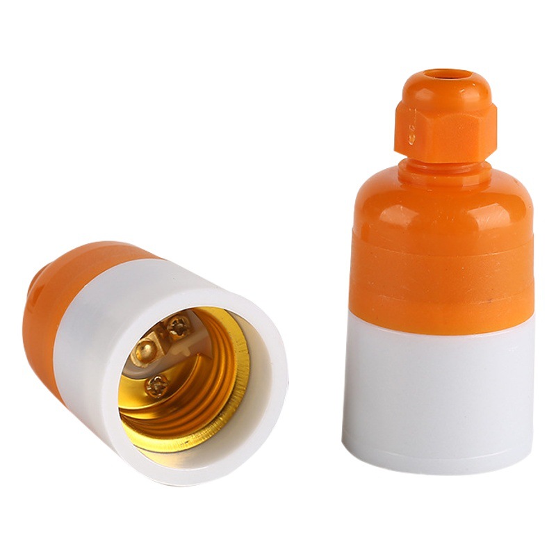 Factory direct 028 aluminum ring lamp cap waterproof E27 screw lamp socket electric jade powder raw material lamp holder lamp cap