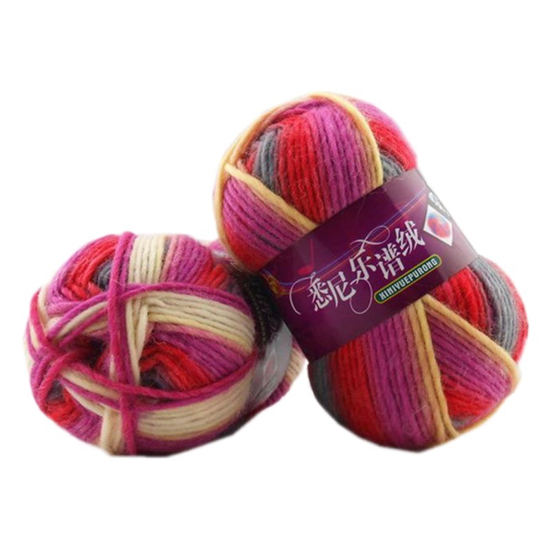 Music Line Rainbow Line Iceland Hair Sydney Rainbow Line Hand-woven DIY Hat Scarf Scarf Blanket Thick Baby Line
